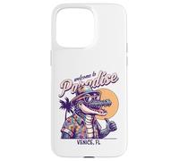 Carcasa para iPhone 15 Pro MAX Diseño de Estilo Retro Venice Florida Paradise Cocodril