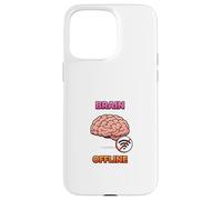 Carcasa para iPhone 15 Pro MAX Diseño Divertido del Humor tecnológico del Cerebro Fuera de línea