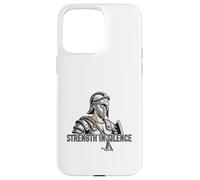 Carcasa para iPhone 15 Pro MAX Diseño Espartano de Guerrero de Fuerza en Silencio