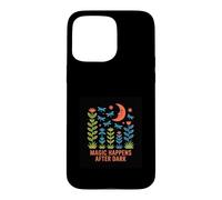 Carcasa para iPhone 15 Pro MAX Diseño Magic Happens After Dark Moon & Flowers