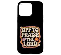 Carcasa para iPhone 15 Pro MAX Diseño Retro de fe Cristiana Off To Praise The Lord