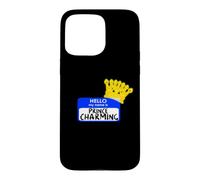 Carcasa para iPhone 15 Pro MAX Disfraz de Halloween fácil con Texto en inglés «My Name Is Prince»