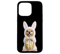 Carcasa para iPhone 15 Pro MAX Disfraz de Perro Cocker Spaniel con Conejito de Pascua