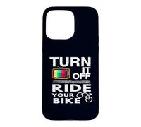 Carcasa para iPhone 15 Pro MAX Disfraz Divertido para Amantes del Paseo en Bicicleta Turn It Off Ride Your Bike