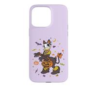 Carcasa para iPhone 15 Pro Max Disney Daisy Duck Halloween Black Cat Trick-or-Treat Icons