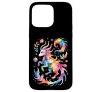 Carcasa para iPhone 15 Pro MAX Divertidas Criaturas mágicas Acuarela Salpicadura Abstracto