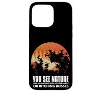 Carcasa para iPhone 15 Pro MAX Divertido Caza Ves Naturaleza No Veo Nagging Esposa