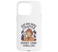 Carcasa para iPhone 15 Pro MAX Divertido Crimen Terror Thriller Detective Lector de Libros Lectura