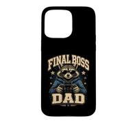 Carcasa para iPhone 15 Pro MAX Divertido Final Boss Raccoon Dad Diseño De Videojuegos