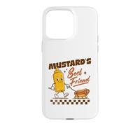 Carcasa para iPhone 15 Pro MAX Divertido gráfico de Hot Dog Mustard Best Friend, Estilo Vintage