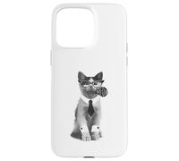 Carcasa para iPhone 15 Pro MAX Divertido Oficina Gato Miau Negocios Amante Gato Oficina Humor