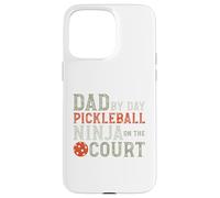 Carcasa para iPhone 15 Pro MAX Divertido Pickleball Dad Pickleball Ninja para Hombre