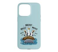 Carcasa para iPhone 15 Pro MAX Divertido píldora Bug Meds Gaviota Grito Enfermera Juego de Palabras Médico Humor