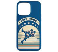 Carcasa para iPhone 15 Pro MAX Divertido Retro Wrestling Freestyle Grappling Sports Free Hugs