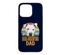 Carcasa para iPhone 15 Pro MAX Dogo Argentino Dog Dad Retro Vintage Mis Perros Son Mi Cardio