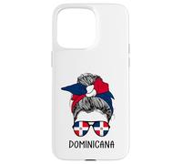 Carcasa para iPhone 15 Pro MAX Dominicana Girl Dominican Heritage Dominican Republic Flag