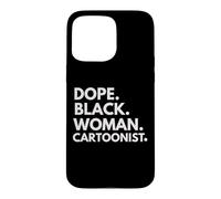 Carcasa para iPhone 15 Pro MAX Dope Black Woman Caricaturista Empoderado Profesional
