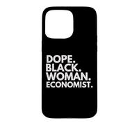Carcasa para iPhone 15 Pro MAX Dope Black Woman Economista Economistas afroamericanos