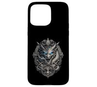 Carcasa para iPhone 15 Pro MAX Dragón Vikingo Jormungandr y Niddhogg Vikings Dragón
