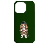 Carcasa para iPhone 15 Pro MAX Dulce Cavalier King Spaniel Perro Taza Café Bandera de Inglaterra