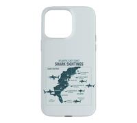 Carcasa para iPhone 15 Pro MAX East Coast Shark Sightings Cool Map