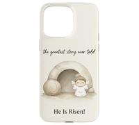 Carcasa para iPhone 15 Pro MAX Él ha resucitado Resurrección Cristiana de Pascua