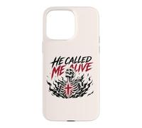 Carcasa para iPhone 15 Pro MAX Él me llamó Vivo Jesús Fe Esqueleto Cristiano
