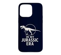 Carcasa para iPhone 15 Pro MAX En mi era jurásica, Divertidos fósiles prehistóricos de Dinosaurios T-Rex