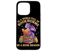 Carcasa para iPhone 15 Pro MAX En un Mundo Lleno de Ratones de Biblioteca, sé un bibliófilo dragón de Libros