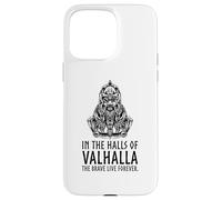Carcasa para iPhone 15 Pro MAX En Valhalla los Valientes Viven para Siempre - Odin Viking Mythology