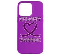 Carcasa para iPhone 15 Pro MAX Epilepsy Warrior Purple Heart Ribbon Awareness