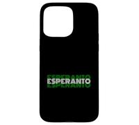 Carcasa para iPhone 15 Pro MAX Esperanto - Diseño de Texto de lenguaje de Estilo Retro de los años 70