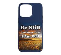 Carcasa para iPhone 15 Pro MAX Estar quieto y Saber: Salmos Biblia edificante pacífica Cristiana