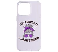 Carcasa para iPhone 15 Pro MAX Este Badass ES UN Guerrero DE SJOGREN Purple Ribbon Meme