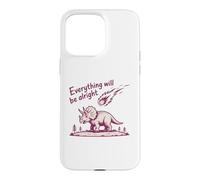 Carcasa para iPhone 15 Pro MAX Everything Is Alright Dinosaur Asteroid Chaos Graphic Retro