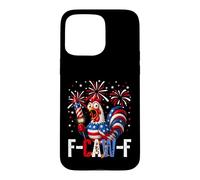 Carcasa para iPhone 15 Pro MAX F Caw F Funny 4th of July American Flag Rooster Meme