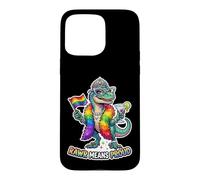 Carcasa para iPhone 15 Pro MAX Fabuloso Rainbow Pride-o-Saurus Rex