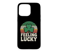 Carcasa para iPhone 15 Pro MAX Feeling Lucky Retro Casino Humor St Patricks Day Vibes
