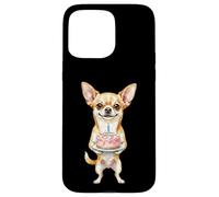 Carcasa para iPhone 15 Pro MAX Feliz Cumpleaños Chihuahua Mamá Lindo Perro Sosteniendo Pastel Vela