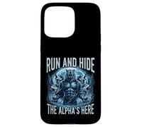Carcasa para iPhone 15 Pro MAX Fierce Run and Hide The Alpha 's Here Werewolf Wolf Fantasy