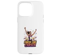 Carcasa para iPhone 15 Pro MAX Finish Line Chaser Running Motivación Atleta Diseño