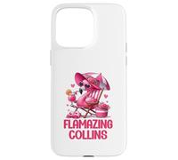 Carcasa para iPhone 15 Pro MAX Flamazing Collins Pink Flamingo Tropical Beach Trip Mujer