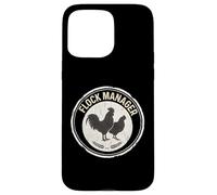 Carcasa para iPhone 15 Pro MAX Flock Manager Vintage Gallo Gallina Pollo Guardián