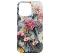 Carcasa para iPhone 15 Pro MAX Floral Flower Pattern Botanical Nature Garden Bloom Cute