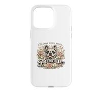 Carcasa para iPhone 15 Pro MAX Florece con tu Regalo Floral para mamá de Bulldog Francés