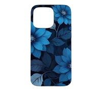 Carcasa para iPhone 15 Pro MAX Flores Azul Oscuro Midnight Floral