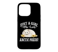 Carcasa para iPhone 15 Pro MAX Flowers Womens Kids Just A Girl Who Loves Arctic Foxes Lover