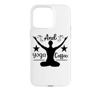 Carcasa para iPhone 15 Pro MAX Flujo de Amanecer Sereno y Vibraciones de café de Yoga