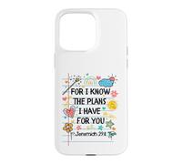 Carcasa para iPhone 15 Pro MAX For I Know The Plans I Have For You Christian Back To School