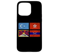 Carcasa para iPhone 15 Pro MAX Free Tibet UYGHURS Hong Kong Inner Mongolia China Flag